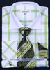Daniel & Ellisa DS3768P2 Men's Multi Checker French Cuff Shirts with Cuff Links
