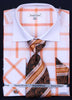 Daniel & Ellisa DS3768P2 Men's Multi Checker French Cuff Shirts with Cuff Links