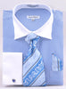Daniel & Ellisa DS3775P2 Men's Two Tone French Cuff Shirts with Cuff Links