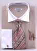 Daniel & Ellisa DS3775P2 Men's Two Tone French Cuff Shirts with Cuff Links