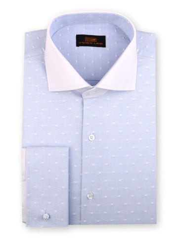 DRESS SHIRT | DW1839 | CLASSIC FIT | 100% COTTON | FRENCH CUFF | WIDE SPREAD COLLAR | BLUE