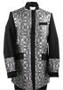 Men's Preaching Clergy Jacket Black/Silver