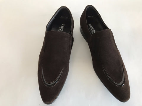 Encore Dress Brown Suede Pointed Shoes by Fiesso FI 3066