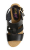 XOXO Beebee Strappy Wedge Sandals Black XO161040