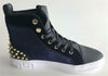 Encore Fiesso Men's Fashion High Top Sneakers with Spikes Blue FI 2348