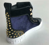 Encore Fiesso Men's Fashion High Top Sneakers with Spikes Blue FI 2348