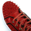 Encore by Fiesso Red Fashion High Top Sneakers with Spikes FI 2364