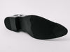 New Men's Black Fiesso Silver Foil Metal Toe Slip on Shoes with Spikes FI 6842